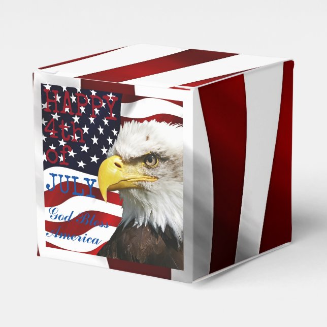 Moderner 4. Juli US Flag American Eagle Geschenkschachtel (Vorderseite)