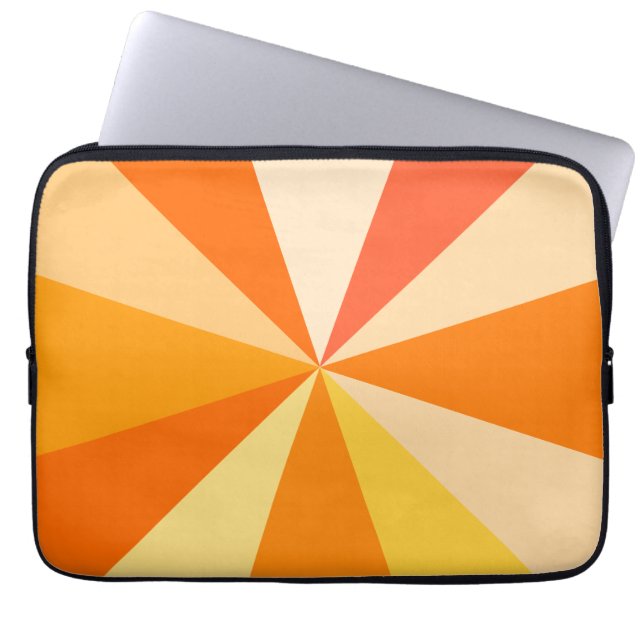 Moderner 60er der Pop-Kunst Funky geometrische Laptopschutzhülle (Vorderseite)