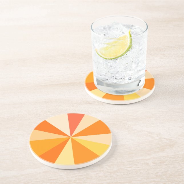 Moderner 60er der Pop-Kunst Funky geometrische Untersetzer (Seite)