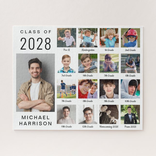 Moderner Abschluss 17 FotoCollage Puzzle (Horizontal)