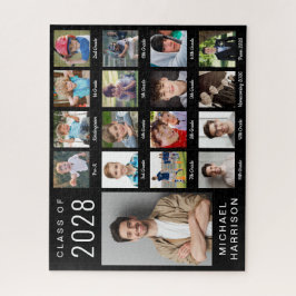 Moderner Abschluss 17 Fotocollage Schwarz Puzzle