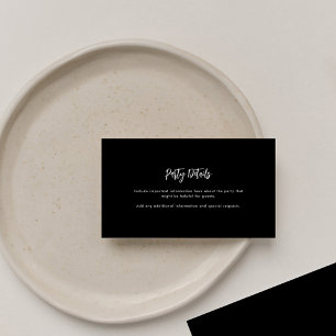 Moderner Abschluss 2024 Party Details Begleitkarte