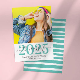 Moderner Abschluss 2025 Foto Einladung