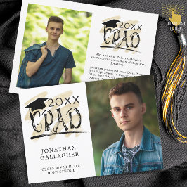 Moderner Abschluss Brush Typografie Grad 2 Fotos Ankündigung