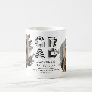 Moderner Abschluss Brushed 2 Foto Grad Custom Kaffeetasse