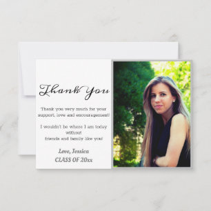Moderner Abschluss Danke Grand Foto Card