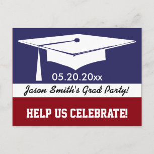 Moderner Abschluss einladen Einladungspostkarte