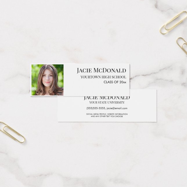 Moderner Abschluss Einlegen Profil Foto weiß (Büro)