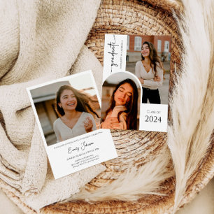 Moderner Abschluss für Drehbuch-Graduate Einladung