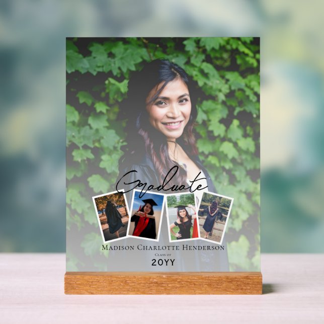 Moderner Abschluss für FotoCollage | Weiß Acrylschild (Neutral)