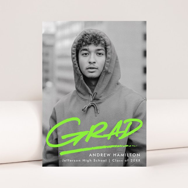 Moderner Abschluss für kaltgrün gestricheltes Foto Ankündigung (Von Creator hochgeladen)