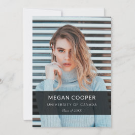 Moderner Abschluss für Minimalistisches Foto Ankündigung