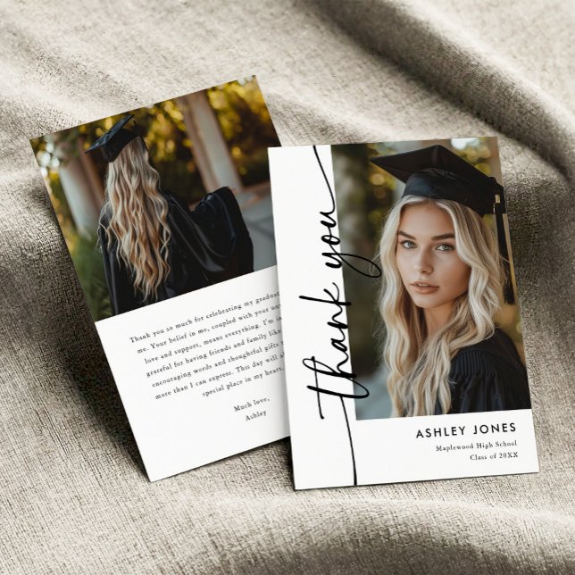 Moderner Abschluss für Minimalistisches vertikales Dankeskarte (Von Creator hochgeladen)