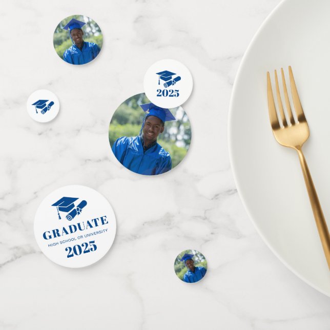 Moderner Abschluss für Personalisiertes Foto Konfetti (Gruppe)