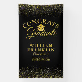 Moderner Abschluss für Schwarz und Gold Glitzer Banner