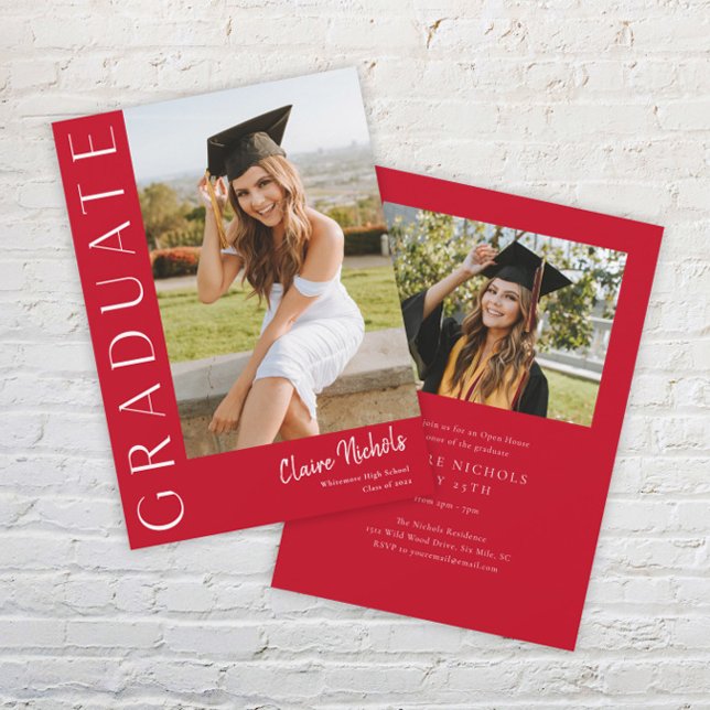 Moderner Abschluss für vertikales Foto Einladung (Von Creator hochgeladen)