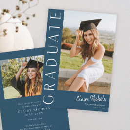 Moderner Abschluss für vertikales Foto Einladung