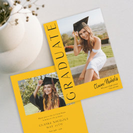 Moderner Abschluss für vertikales Foto Einladung