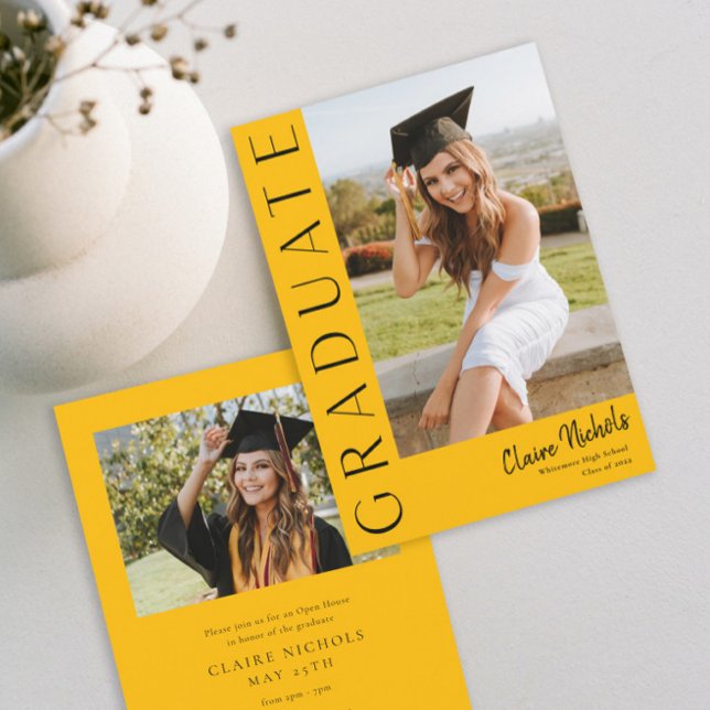 Moderner Abschluss für vertikales Foto Einladung (Von Creator hochgeladen)