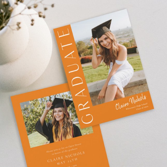 Moderner Abschluss für vertikales Foto Einladung (Von Creator hochgeladen)