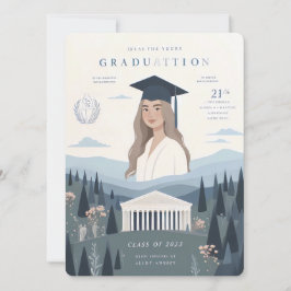 Moderner Abschluss für vertikales Foto Einladung