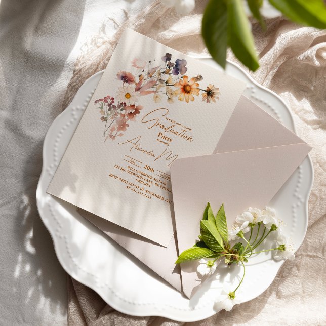 Moderner Abschluss für Wildblume Einladung (Von Creator hochgeladen)