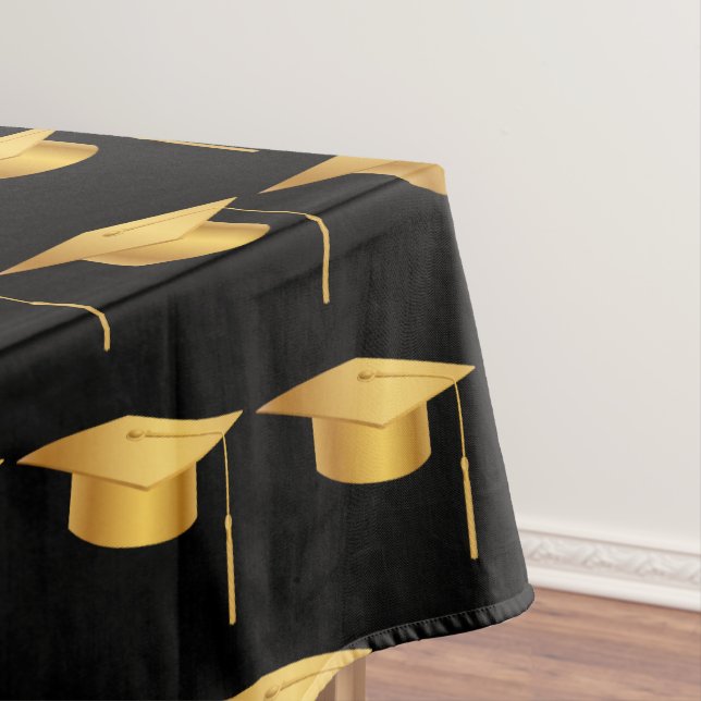 Moderner Abschluss Gold Cap Tassel Black Tischdecke (Beispiel)