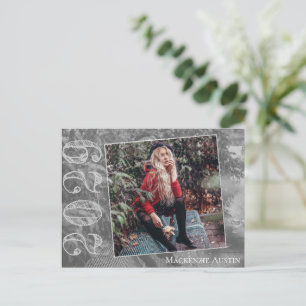 Moderner Abschluss Grunge Script Foto Vielen Dan Postkarte