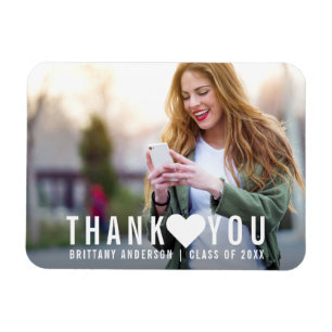 Moderner Abschluss Herzlichen Dank Magnet