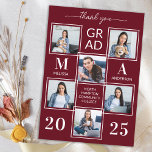 Moderner Abschluss Maßgeschneiderter Graduiertenga Dankeskarte<br><div class="desc">Die Einführung unseres exquisiten personalisierten Abschlusses Dankeschön Karten, die perfekte Art, Ihre Dankbarkeit und Wertschätzung in Stil zum Ausdruck zu bringen. Diese Karten sind für den modernen Absolventen konzipiert und verfügen über ein elegantes und elegantes Layout, das mit einer schicken Collage-Option für Fotos geschmückt ist. So können Sie bis zu...</div>