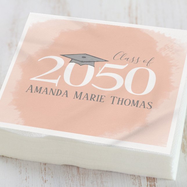 Moderner Abschluss Minimalistisch Mortarboard Oran Serviette (Von Creator hochgeladen)
