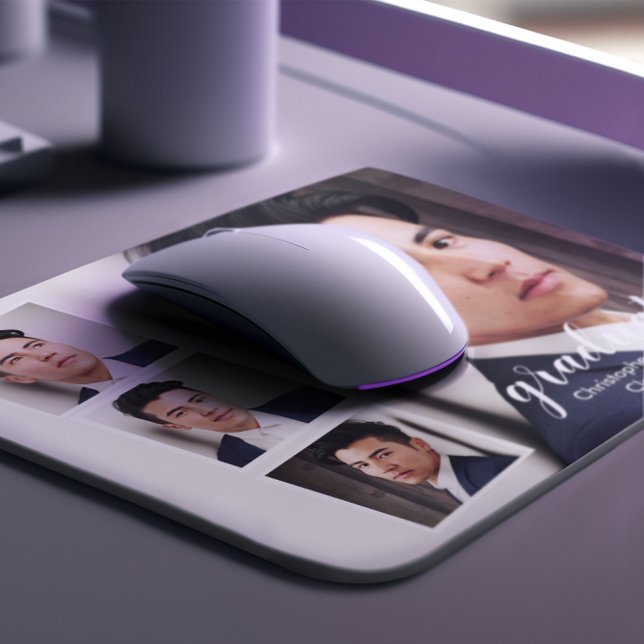 Moderner Abschluss mit 4 Fotos Mousepad (Von Creator hochgeladen)