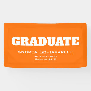 Moderner Abschluss Personalisiert Orange Indoor Banner