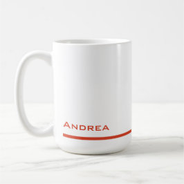 Moderner Abschluss Personalisierte Rote Schrift Kaffeetasse