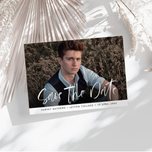 Moderner Abschluss Save the Date Postkarte