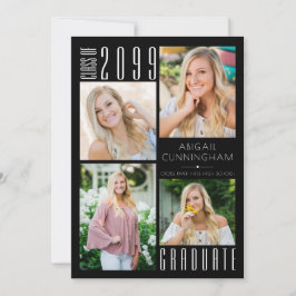 Moderner Abschluss Schwarz-weiß 5 Foto Ankündigung