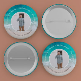 Moderner Abschluss Strand Modernes Foto Reisen Button