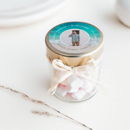 Moderner Abschluss Strand Modernes Foto Reisen Runder Aufkleber