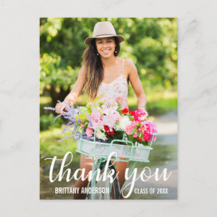 Moderner Abschluss Vielen Dank Foto W (Leere Back) Postkarte