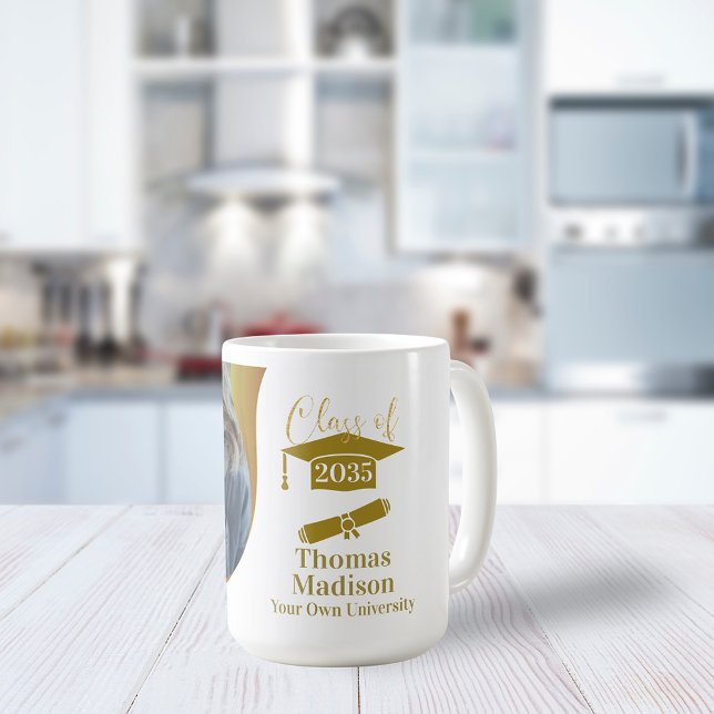 Moderner Abschluss White Gold Wave Kaffeetasse (Von Creator hochgeladen)