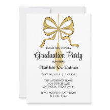 Moderner Abschlussquaste und -schleife Gold