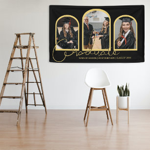 Moderner Absolvent   3 Bögen Foto-Collage  Banner