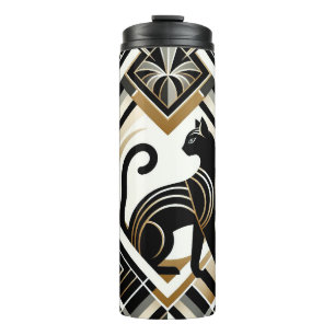 Moderner Abstrakt dekorativer Katzenwärmer Thermosbecher