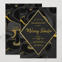 Moderner Abstrakter Abschluss aus Marmor Einladung