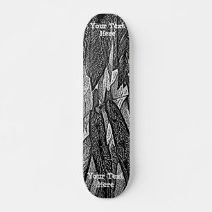 moderner abstrakter Blattentwurf der Skateboard