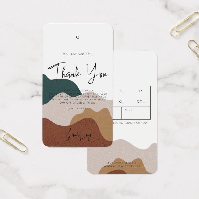 Moderner Abstrakter Boho Business Clohang Tag (Büro)