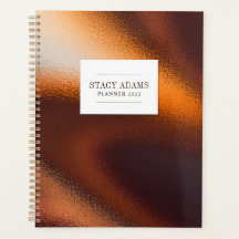 Moderner Abstrakter Bronze-Folienplaner