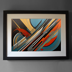Moderner abstrakter Designfuturismus 3:2 Poster