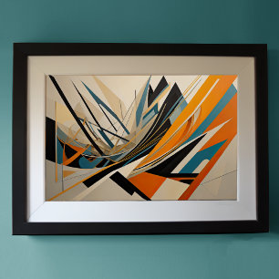 Moderner abstrakter Designfuturismus 3:2 Poster