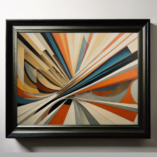 Moderner abstrakter Designfuturismus 4:3 Poster